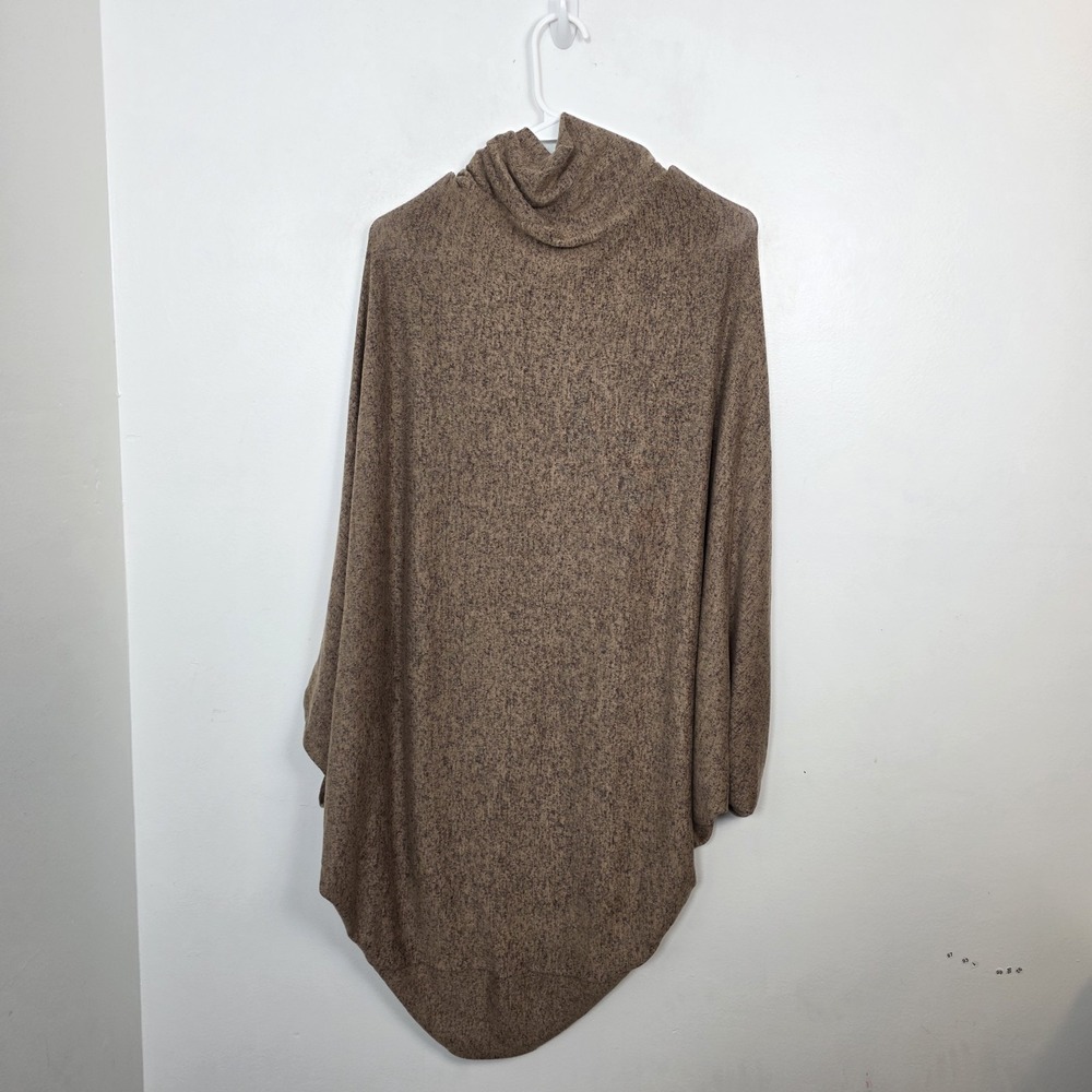 Harve Benard Brown Oversized Neutral Lagenlook Stretchy Comfy Shawl One Size - Picture 6 of 6